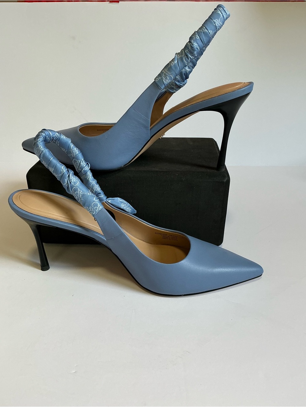 Charles & Keith Powder Blue Pointed Slingback Stiletto Heels